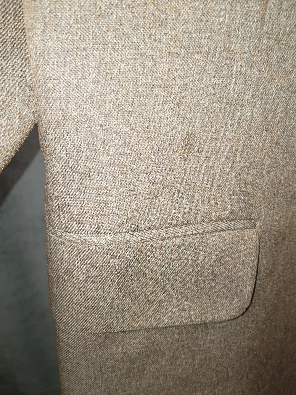 Vintage 70s Warren Sewell Tan Three-Piece Suit - Jacket Size 44R Pants 38x28